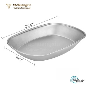 Assiette à poisson d'extérieur en titane pur, assiette à vapeur pour pique-nique, assiette à salade de fruits, assiette à légumes à fond plat pour la maison, portable - Product Image 6
