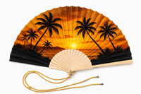 Petit éventail en bambou BSBH avec motif féerique, design personnalisé, peint à la main, cadeau souvenir écologique pour les festivals