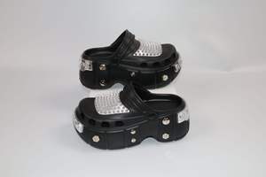 Sandales plates à rivets anti-loup <span class=keywords><strong>Paris</strong></span> Cave pour femmes, sandales d'été à semelle épaisse augmentant la taille, pantoufles de plage - Product Image 6