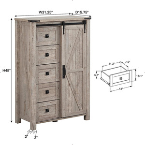 Simple five-drawer <b>chest</b> of drawers, floor-standing <b>storage</b> cabinet, bedroom/living room shelf, household five-drawer cabinet, - Product Image 4