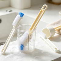 Brosses de nettoyage en nylon avec manche en plastique pour bouteilles d'eau et tasses, brosse à vaisselle à large ouverture, écologique, fourniture d'usine