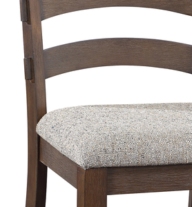 Chaise de salle à manger moderne en tissu gris imperméable (lot de 2) pour la maison, le bureau et l'appartement - Product Image 6