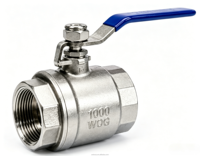 Vanne à boisseau sphérique en acier inoxydable 1000WOG à passage plein forgée, filetage BSPP/G NPT 1/4"-4" DN15-DN100, pour le contrôle de l'eau, du pétrole et du gaz, en deux parties