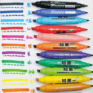 SIPA ปากกามาร์กเกอร์ SM392สีดำปลายคู่กันน้ำสีแอลกอฮอล์ลบไม่ออกสำหรับเขียนคงทนบนกระดาษ - Product Image 4