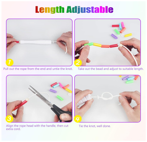 Fitness Exercise Training PVC Beaded Segmented Adjustable Elasticity Breathable Tangle-Free Unisex Jump <b>Rope</b> for <b>Gym</b> & Home Use - Product Image 2