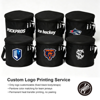Sac à pucks de hockey PUCKPROS de haute qualité, capacité de 50 pucks de hockey sur glace, durable, imperméable, fermeture éclair cylindrique, 10,2x8,7, sac de hockey