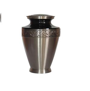 Proveedor de urnas de cremación de latón, urna temática de flores de Metal chapado en oro de lujo, nuevo diseño, tarro de cenizas de moda utilizable para funerales - Product Image 4