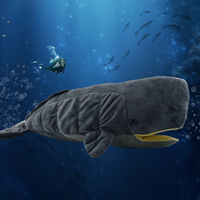 Réaliste cachalot en peluche réaliste Animal marin poupée en peluche doux océan baleine oreiller Simulation mer créature cadeau