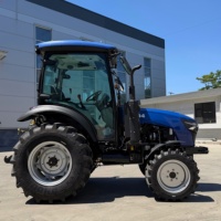 Tracteur agricole à roues certifié CE 50 CV 4x4 avec moteur Stage V et cabine fermée, idéal pour les terres agricoles européennes