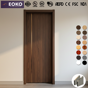 Puerta de Madera de Ingeniería Impermeable EOKO para Habitaciones de Condominios, Estilo Shaker, Suministro a Granel, Acabado Imprimado - Product Image 1