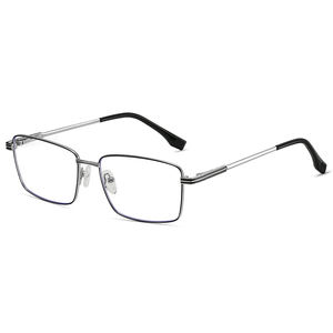 Monture <span class=keywords><strong>de</strong></span> lunettes classique rétro surdimensionnée anti-lumière bleue, en métal, pour hommes et femmes, <span class=keywords><strong>grande</strong></span> <span class=keywords><strong>taille</strong></span>, monture optique pour visages larges - Product Image 6