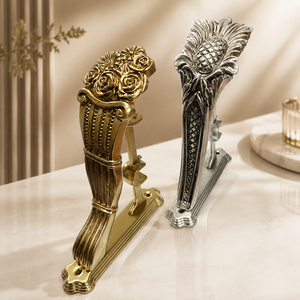 Braket Dinding Tiang Gorden Besi Art Deco, Tugas Berat, Lapisan Elektroplating & Powder Coating, Panjang Dapat Disesuaikan, Modern, Langsung dari Pabrik - Product Image 1