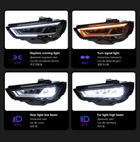 2013-2016 Lampe frontale à signal dynamique Phares à LED Drl Accessoires automobiles Feux de voiture pour Audi A3 S3/RS3 Phare