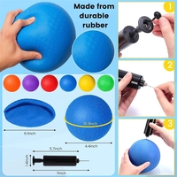 6 ballons de jeu gonflables avec pompe à air, pour enfants, intérieur/extérieur, 5 pouces, Dodge