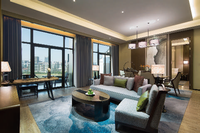 Ensemble de meubles de chambre d'hôtel de luxe chinois moderne pour villas et chambres d'hôtes, écologique et durable