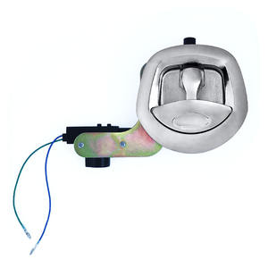 12V電動クロムメッキ亜鉛合金製クジラの尾型パネル トラック/UTEキャノピーツールボックスハンドルロック（キー付き）ISO9001認証カスタムロゴ入り - Product Image 2