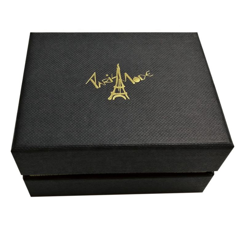 Wholesale customize gift packaging paper lid and base box luxury black lid and base wallet and belt packaging box - Product Image 5