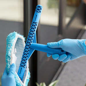 Nettoyeur <span class=keywords><strong>de</strong></span> vitres professionnel pour fenêtres en verre, usage commercial et <span class=keywords><strong>résidentiel</strong></span>, lavage multifonctionnel, manchon en microfibre réutilisable - Product Image 5