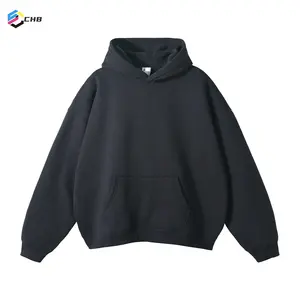 Benutzer definierte 500 Gsm 100 Baumwolle Stoff Herren Hoodies Blank Casual Overs ized Hoodie Druck Prägung Logo für Unisex