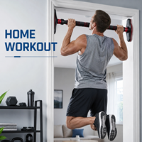 Barre de traction multifonctionnelle pour porte, barre de traction pour fitness, barre horizontale réglable en hauteur, installation sans vis pour usage domestique