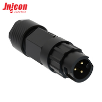 Connecteur Micro-ondes Aérospatial M12 3 Broches Mâle-Femelle en Nylon, Étanche IP67, Sans Câble, 10A/6A