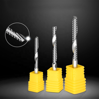 Fraise à queue spirale à une dent simple 3.175 4 6mm pour outils CNC, découpe acrylique, PMMA, PC - Vente chaude