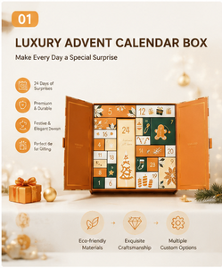Customizable <b>Christmas</b> Advent Calendar <b>Box</b> with 24 Drawers Holiday Gift Packaging for Chocolate Jewelry and Cosmetics - Product Image 5