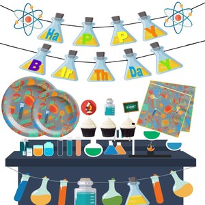 Guirnalda de Papel con Temática Científica para Fiesta de Cumpleaños, Tubos de Ensayo, Decoración para Fiesta de Cumpleaños Infantil, Decoración de Fiesta de Científico Loco - Product Image 4
