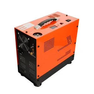 Oil free double cylinder air cooling automatically shuts down PCP air compressor 4500Psi/30Mpa 500cc 0-30mpa in 6 minutes