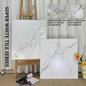 Dalles de sol et de mur en porcelaine blanche brillante <span class=keywords><strong>OUSEN</strong></span>, imitation pierre, texture brique, application villa, design moderne, pour la décoration intérieure. - Product Image 2