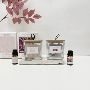 Olio essenziale all'ingrosso deodorante per ambienti di cristallo di pietra diffusore di aromaterapia pietre e cristalli per la casa In vaso di vetro quadrato - Product Image 6