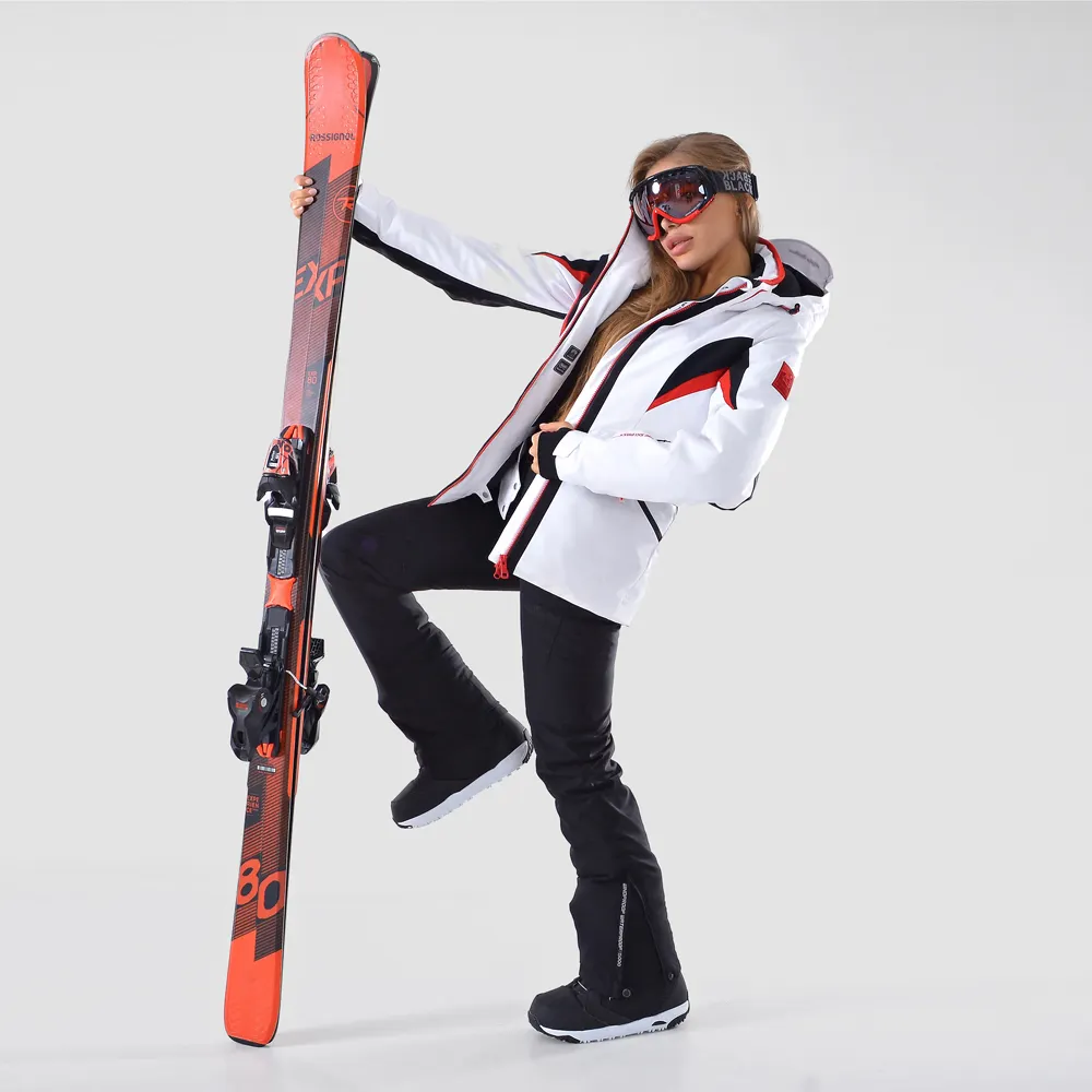 חליפת סקי עמידה למים לנשים סנובורד-ספציפי מעיל שלג ומכנס לפעילויות חורף בחוץ