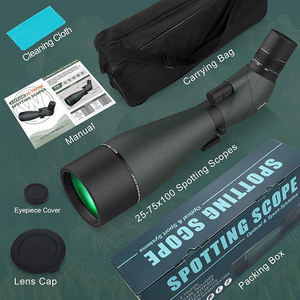 LUXUN 25-75x100 HD FMC <span class=keywords><strong>Monocular</strong></span> Tático High End Pássaro Assistindo Esportes 100mm Lente Longo Alcance BAK4 Spotting Âmbito Binóculos - Product Image 6