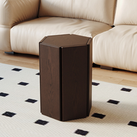 Tabouret hexagonal en bois moderne et polyvalent, réglable, table d'appoint créative, siège de salle à manger portable pour usage domestique et hôtelier