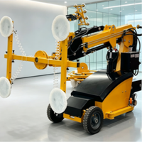 Robot de vitrage mobile pour charges lourdes, lève-verre hydraulique rotatif à ventouse pour panneaux surdimensionnés