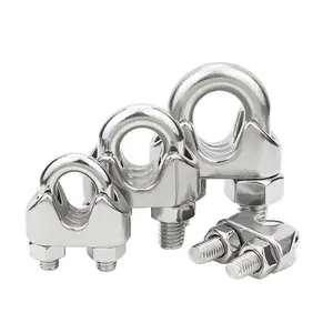 Stainless Steel Adjustable Clamps Cross Wire Rope Cross Clamp 304 316 2mm-40mm Stainless Steel Wire Rope Clamp