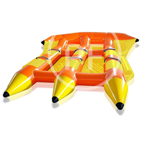 Grand bateau banane de poisson volant gonflable, surf en plein air, traînant, jouets gonflables, accessoires d'amusement pour adultes