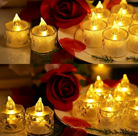 Bougies LED sans flamme en acrylique, à piles, effet cristal, pour la décoration d'Halloween, de Noël et de Diwali