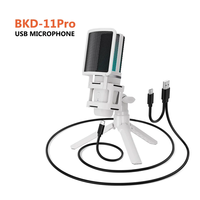 Vendre de haute qualité bon prix professionnel ordinateur condensateur Mic USB RGB Gaming Microphone pour vous tube Live Streaming Recording