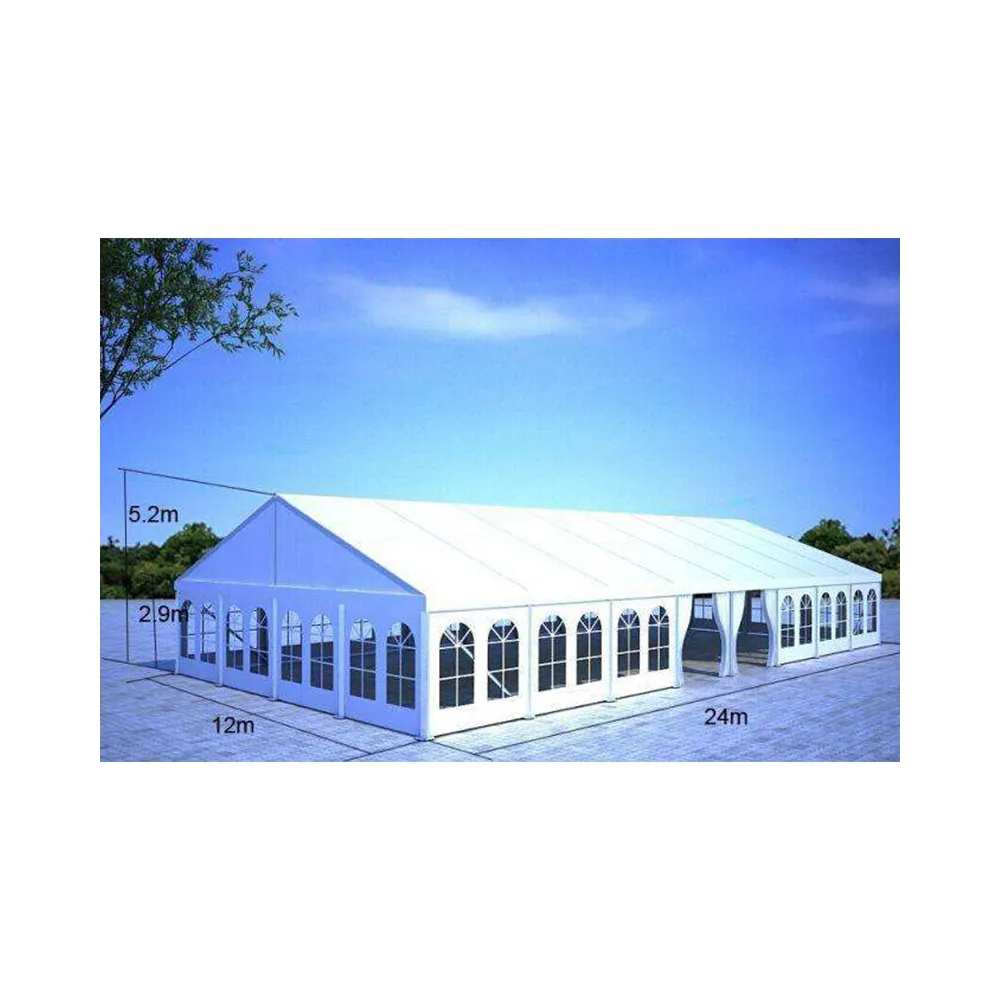 Tente à cadre en aluminium Grande tente extérieure blanche chapiteau de fête de mariage à vendre