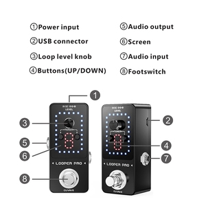 LOOPER PRO Bàn Đạp Vòng Đàn Guitar Nâng Cao Bộ Phận Đàn Guitar Bàn Đạp Hiệu Ứng 9 Vòng Không Giới Hạn Chức Năng Bộ Chỉnh Âm Tích Hợp - Product Image 5