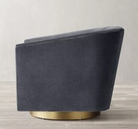 Fauteuil Pivotant avec Accoudoirs pour Salon, Meuble d'Intérieur