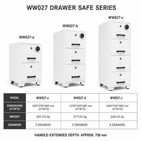Cajonera de Oficina con Cerradura Electrónica, Cerraduras con Llave Individual y Almacenamiento de Archivos Clasificados