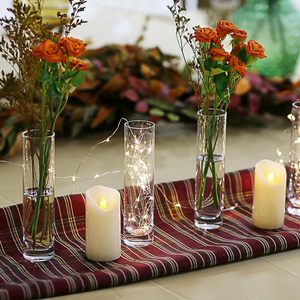 Mini Jarrones de Cristal Cilíndricos para Decoración de <span class=keywords><strong>Mesa</strong></span>/Fiesta/Hogar, Centros de <span class=keywords><strong>Mesa</strong></span> Florales Modernos Transparentes para Bodas, Paquete de 12 al por Mayor OEM - Product Image 4