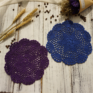 Manteles Individuales <span class=keywords><strong>de</strong></span> Navidad modernos, posavasos <span class=keywords><strong>de</strong></span> algodón <span class=keywords><strong>con</strong></span> encaje, tela <span class=keywords><strong>de</strong></span> ganchillo, <span class=keywords><strong>tapete</strong></span> <span class=keywords><strong>de</strong></span> <span class=keywords><strong>mesa</strong></span> redondo <span class=keywords><strong>de</strong></span> 20CM - Product Image 5