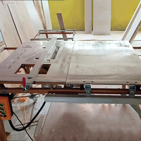 Scie à ruban de table coulissante multifonctionnelle mini sans fil à double lame pour le travail du bois