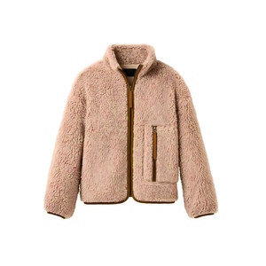 Chaqueta <span class=keywords><strong>Marlene</strong></span> Confetti para Mujer al por Mayor, de Forro Polar Esponjoso, con Cremallera, Cuello Alto, Manga Raglán, Bolsillos, Cálida, Informal, para Invierno - Product Image 3