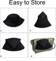 Chapeau Bob pour Femmes et Hommes, Casquette en Coton Anti-UV UPF, Pliable et Compactable pour la Plage, les Voyages et la Randonnée