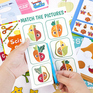 Libro di Attività per Bambini 48 Pagine con Forbici, Adesivi, Conteggio, Puzzle Illustrati, Quaderno di Ritagli e Incollaggi per Bambini - Product Image 4