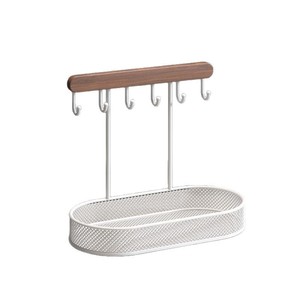 Organisateur de rangement de bureau avec porte-clés et plateau en maille pour clés, portefeuilles et petits objets - Product Image 5